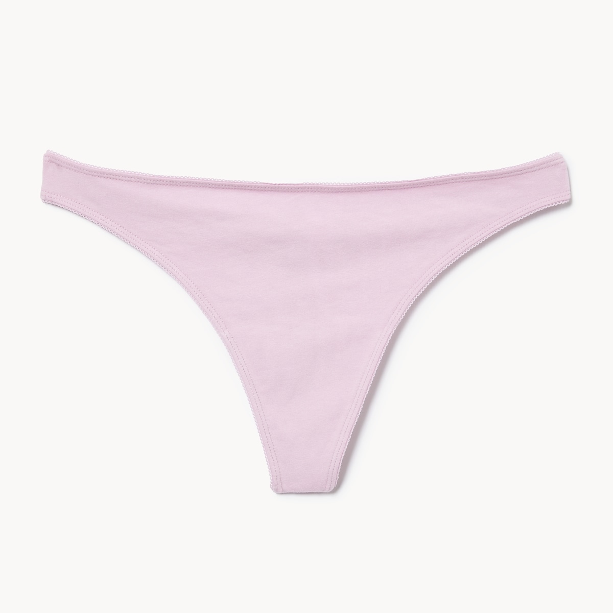 Cotton Picot Thong - Lilac