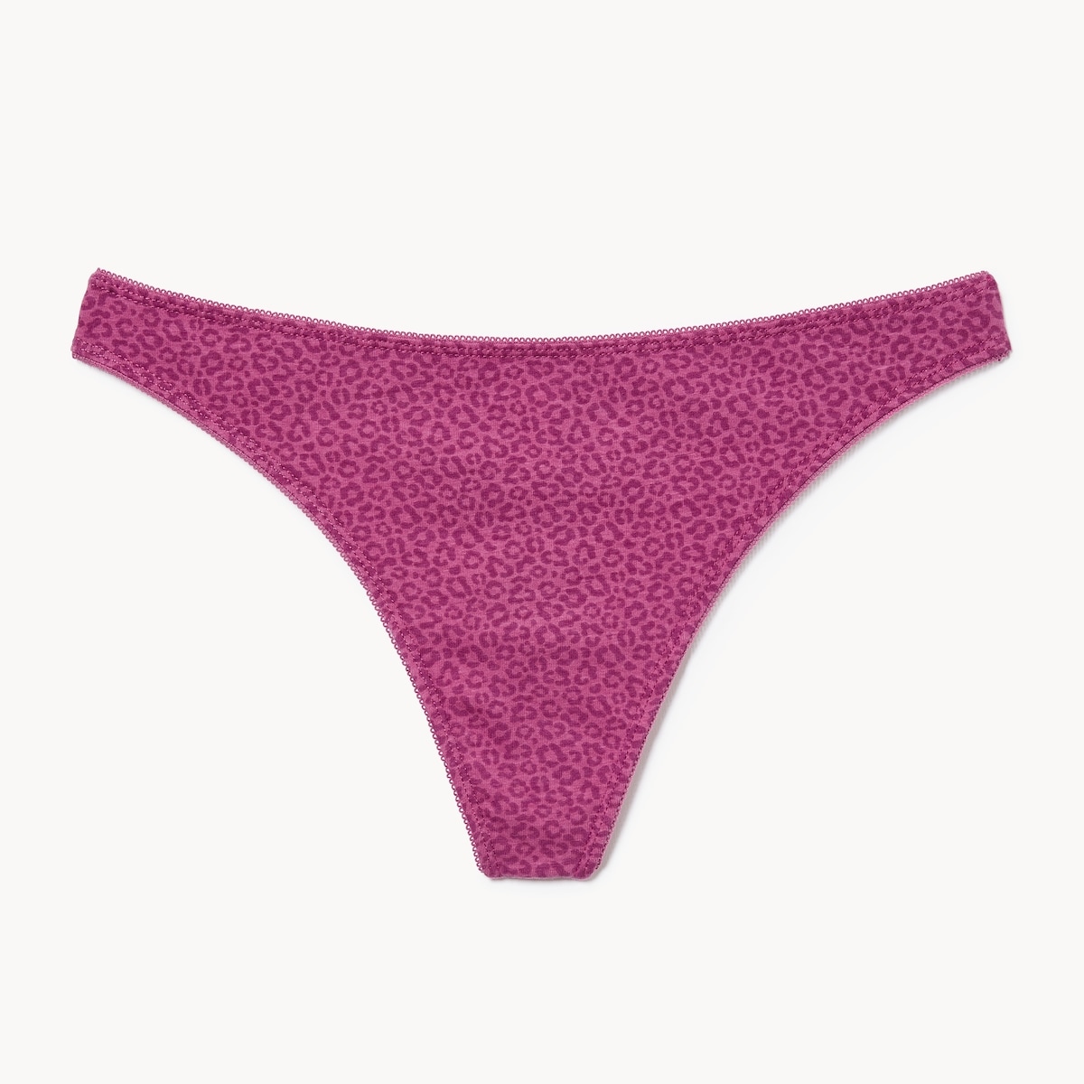 Cotton Picot Thong - Mauve