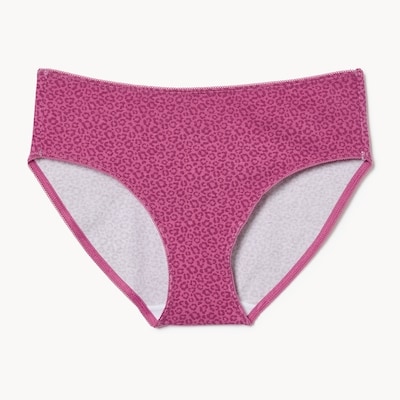 Culotte à taille basse en coton à picots - Mauve