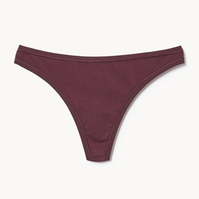 Cotton Thong - Burgundy