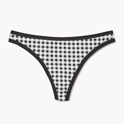 Tanga en coton - Noir