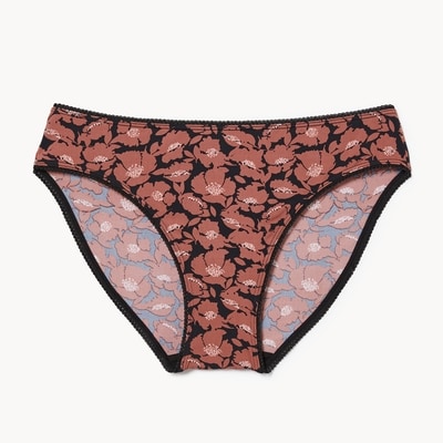 Culotte bikini à picots - Noir