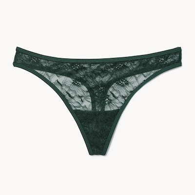 Lace Thong - Dark Green