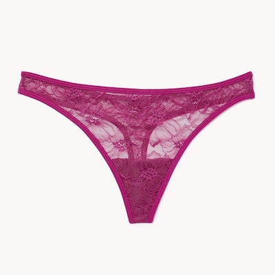 Lace Thong - Fuchsia