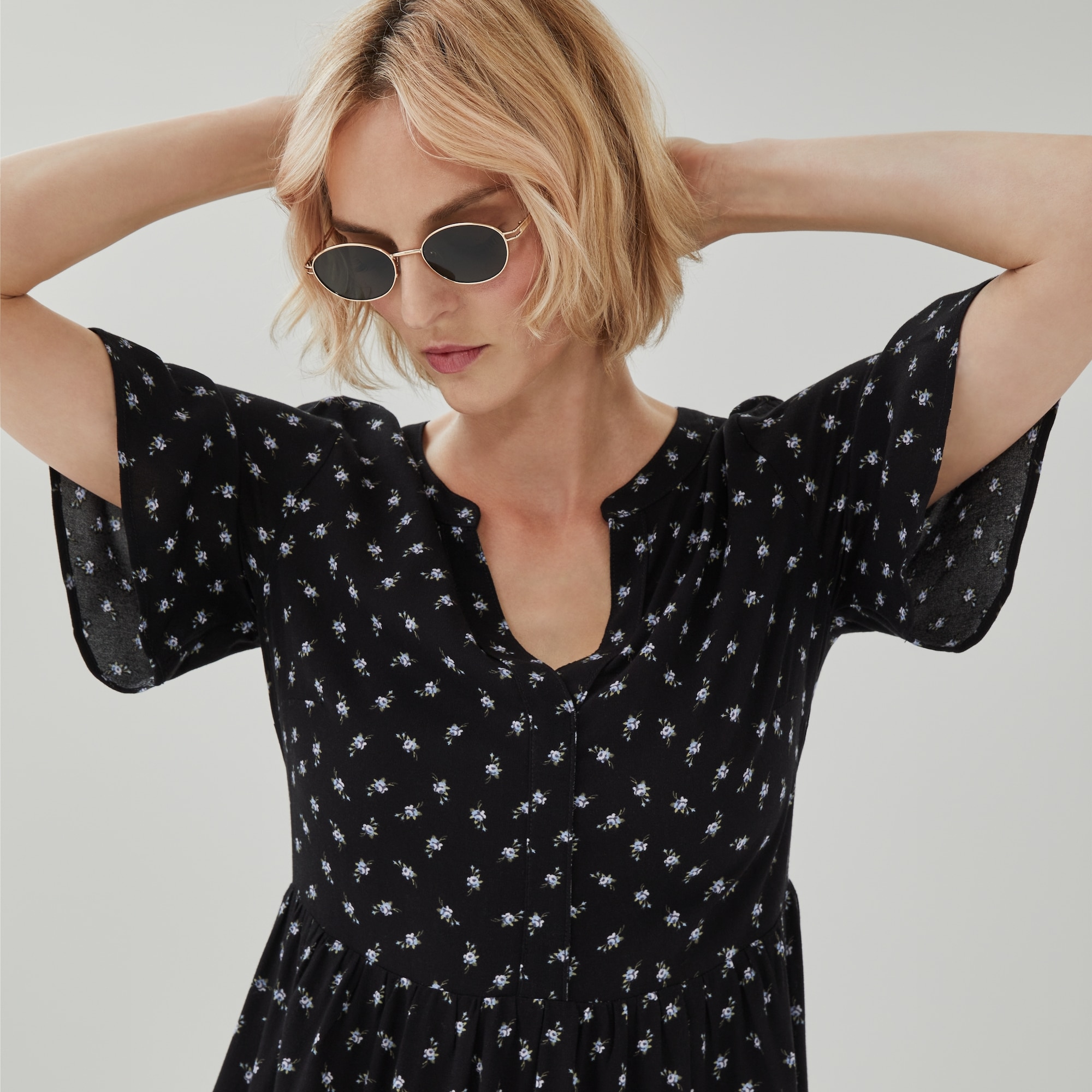 Ameri　CHECK JACKET MINI DRESS Adorned Check Elsie Mini Dress - Java | Thrills Co.