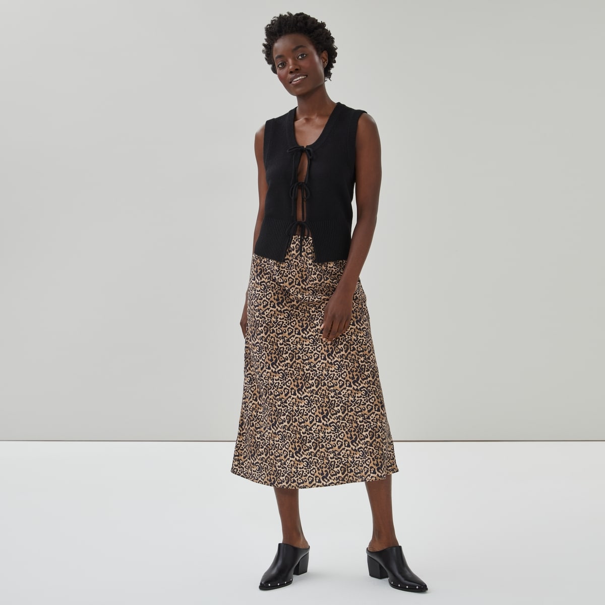 Joe Fresh Jupe midi imprimée en satin 1 ea, 39,00 $/1ch