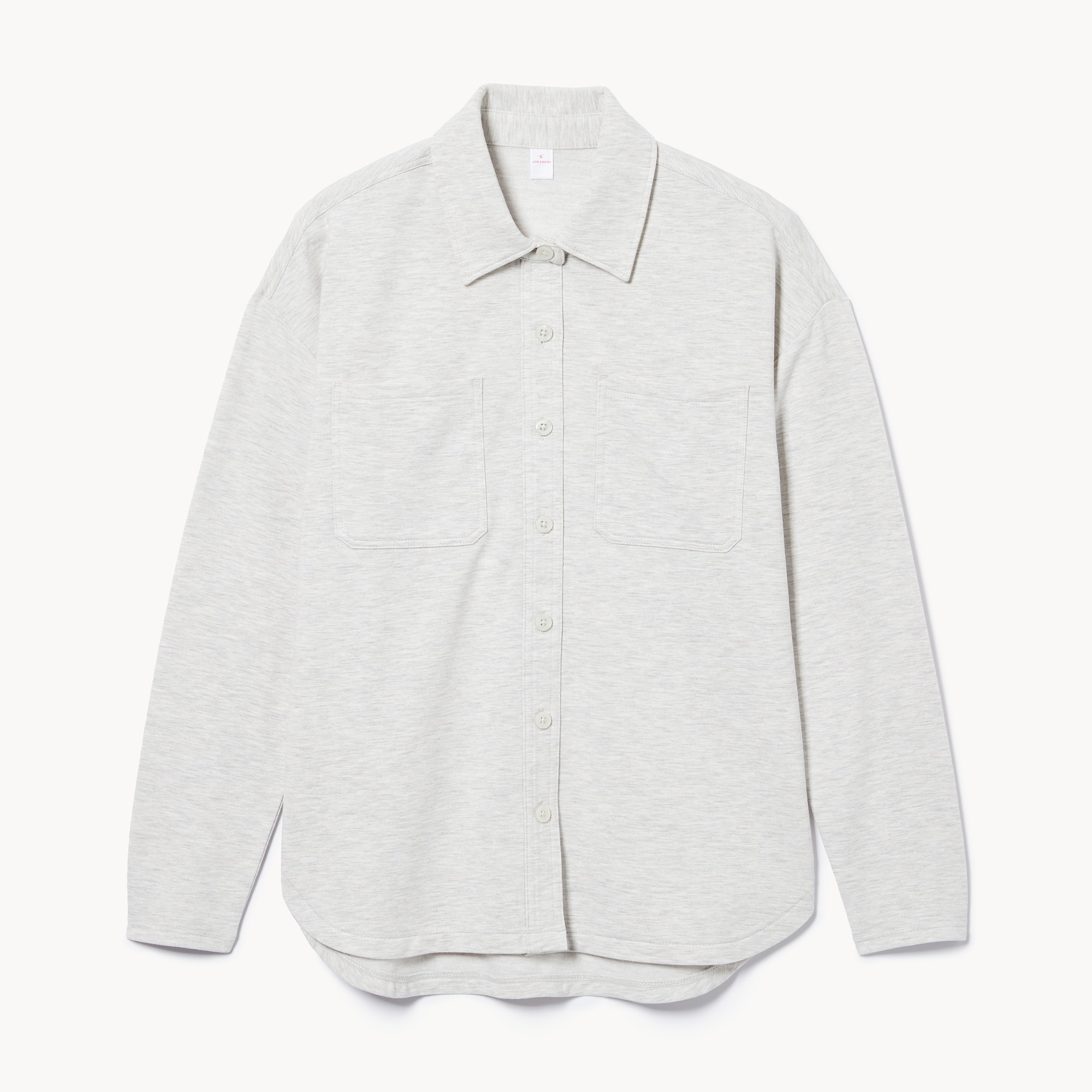 Fleece Lounge Shirt in Grey Mix from Joe Fresh