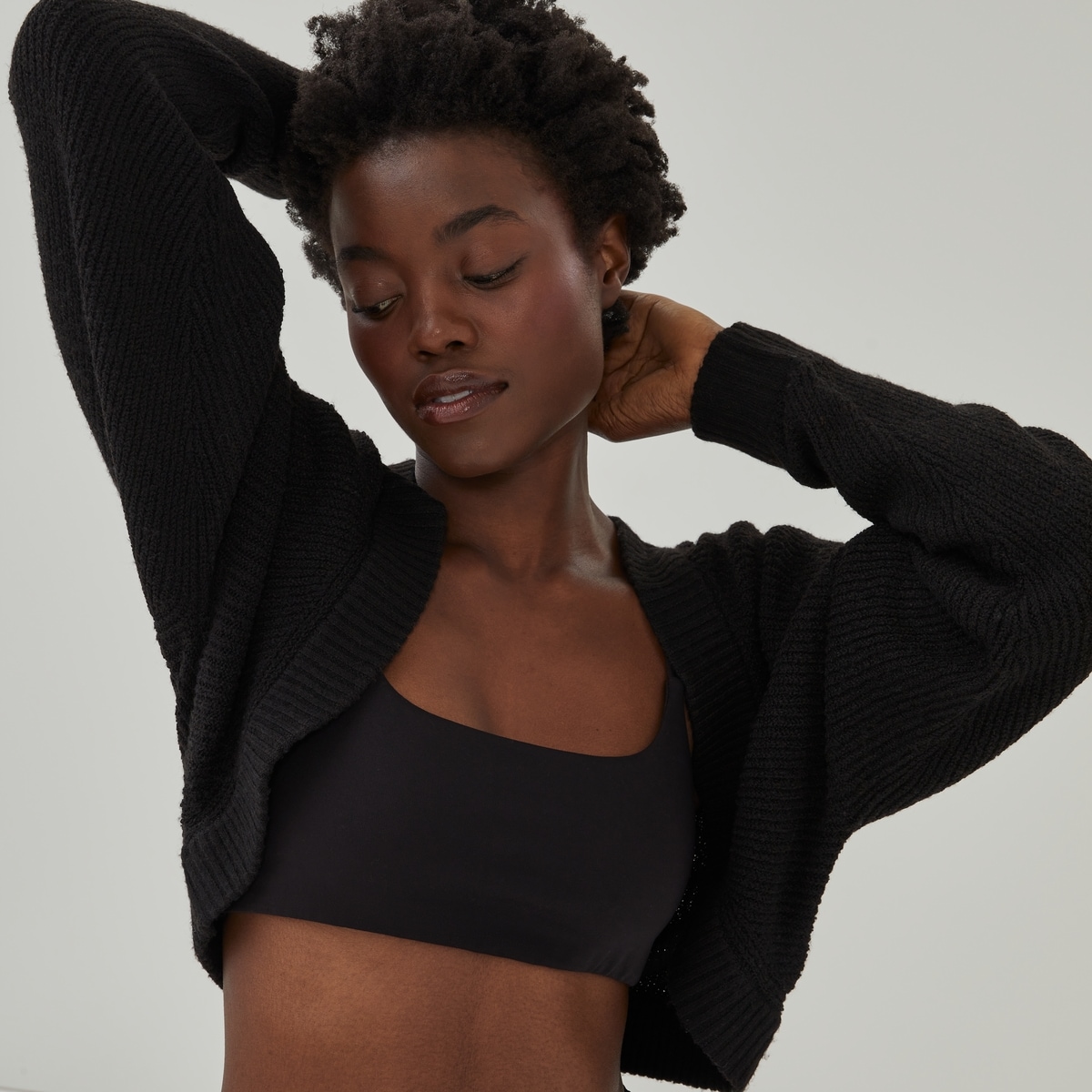 Cropped Shrug - Black
