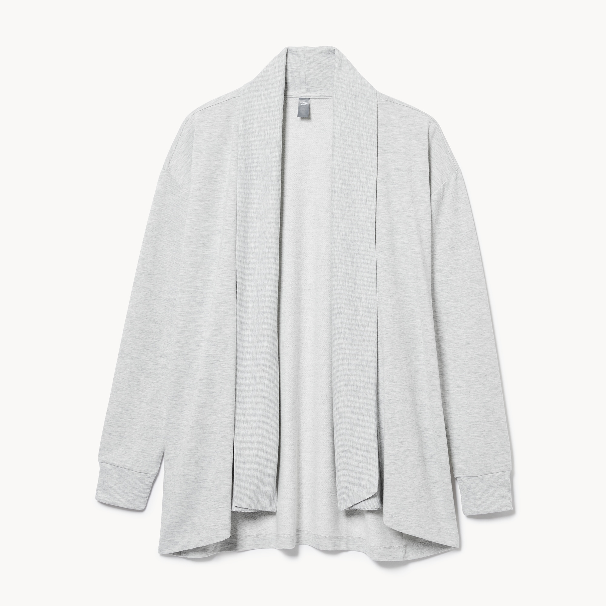 Active Open Front Cardigan in Light Grey Mix from Joe Fresh