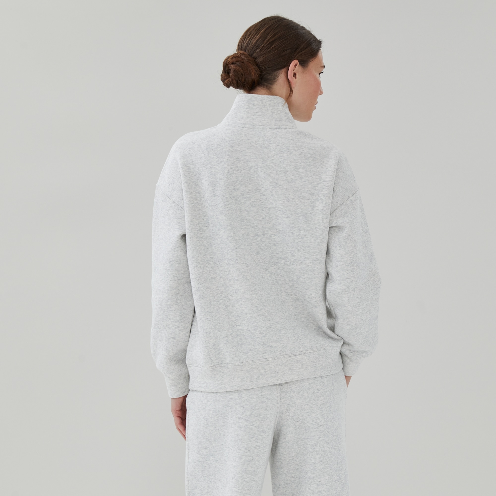 Active Fleece Sweatshirt in Light Grey Mix from Joe Fresh