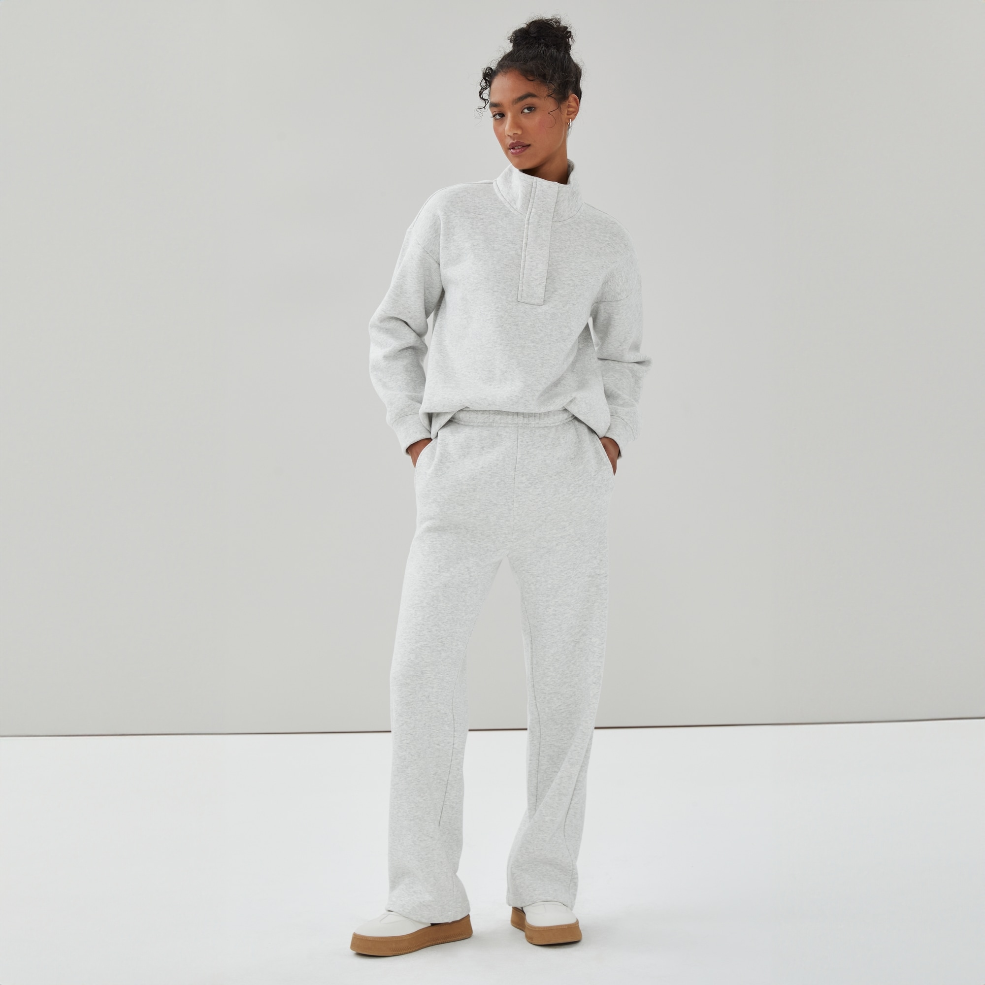Pantalon sport droit en molleton