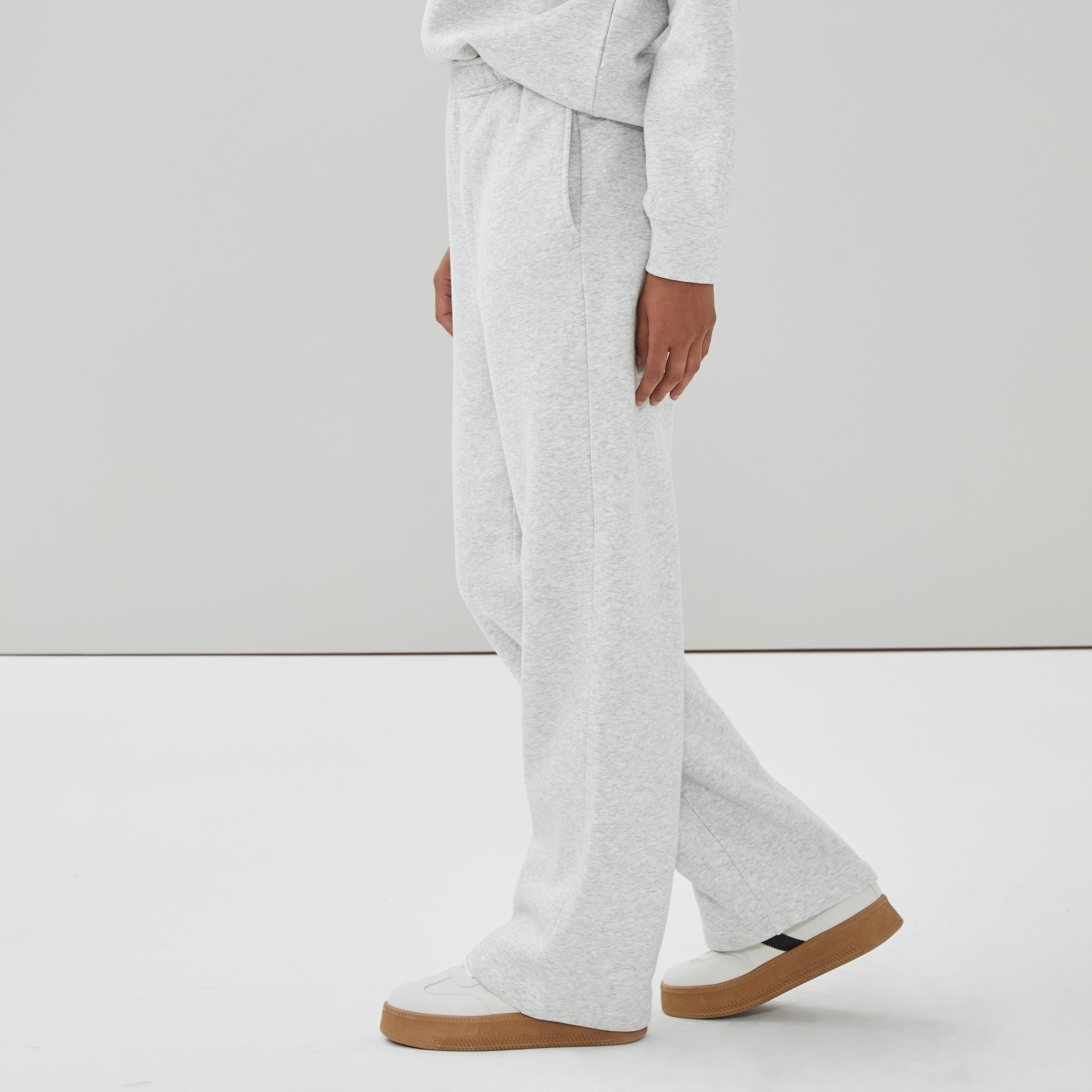 Pantalon sport droit en molleton