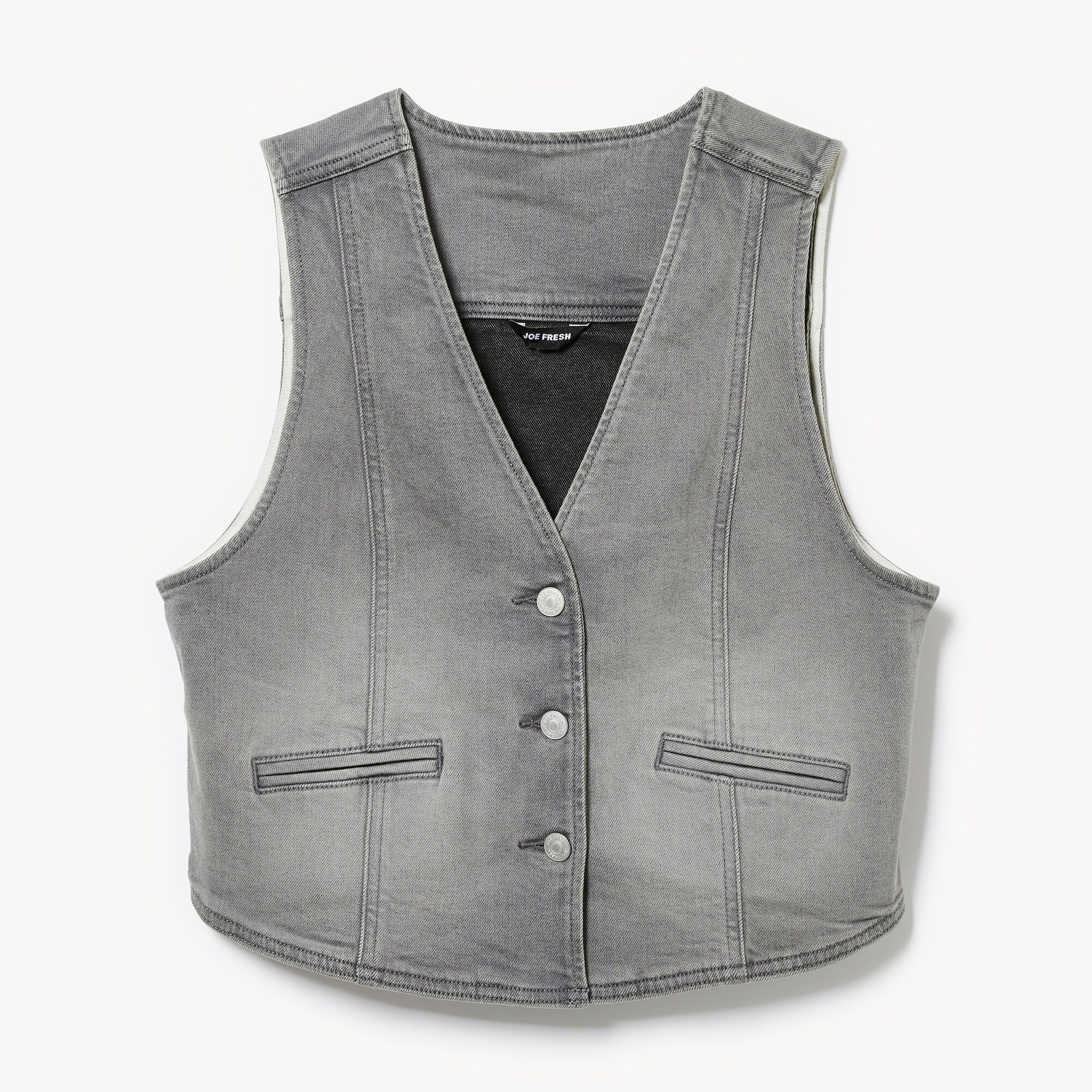 ￼ Eco Bio Washed Denim Jumper Vest Willa Denim Vest – washlabshop