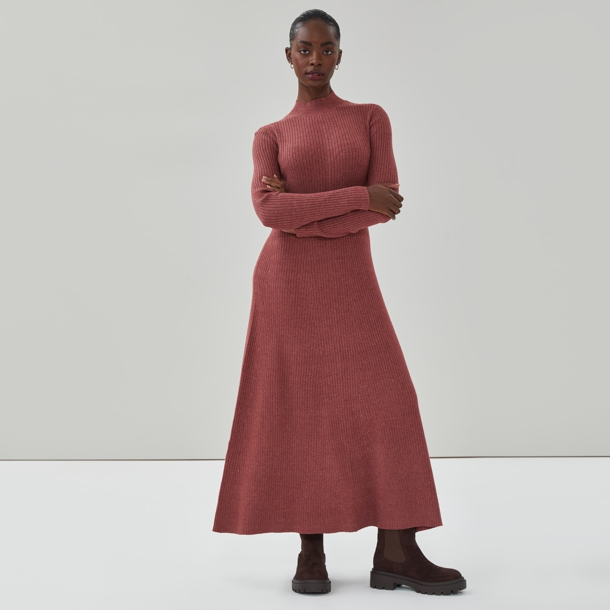Ribbed Sweater Dress
