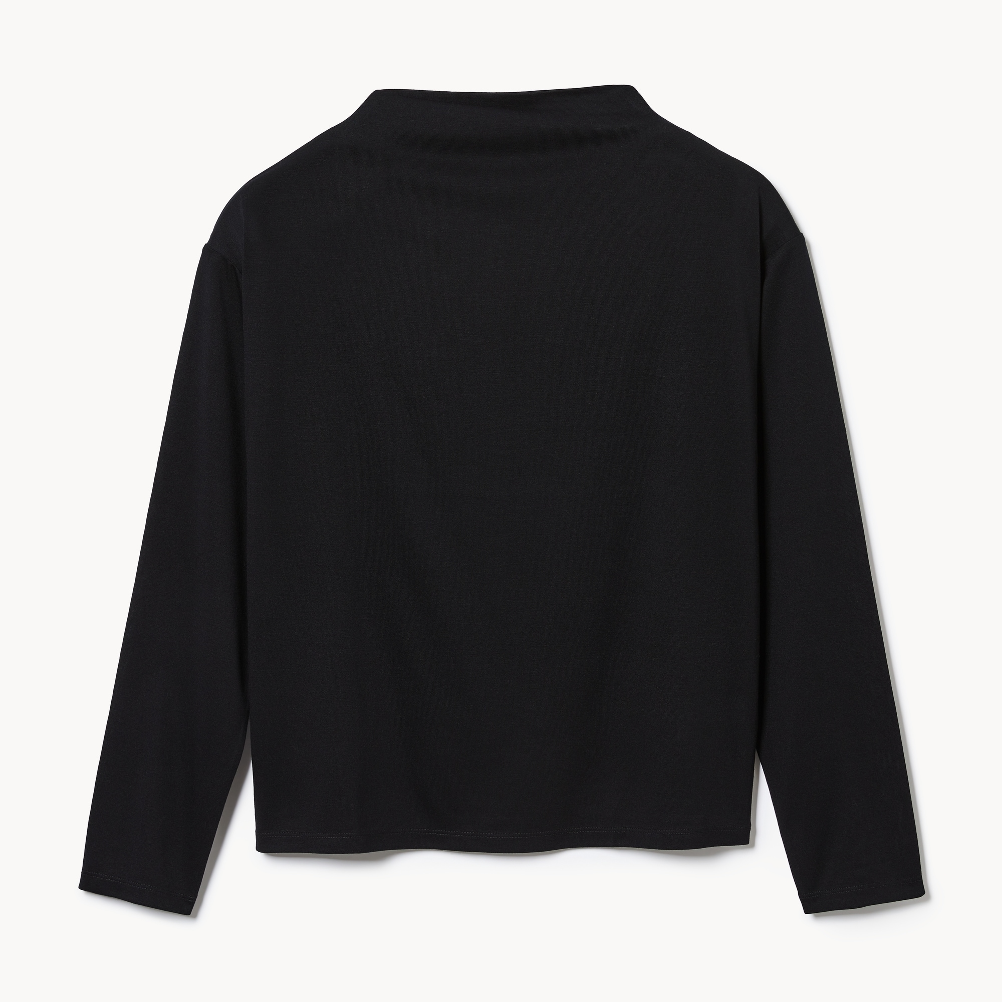 High Neck Long Sleeve Top in JF Black from Joe Fresh