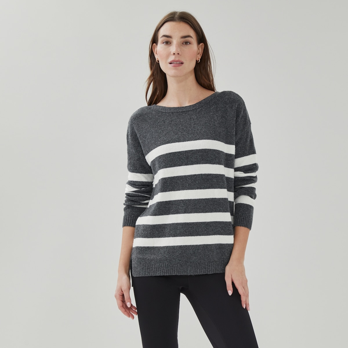 Active Long Sleeve Sweater - Dark Charcoal Mix
