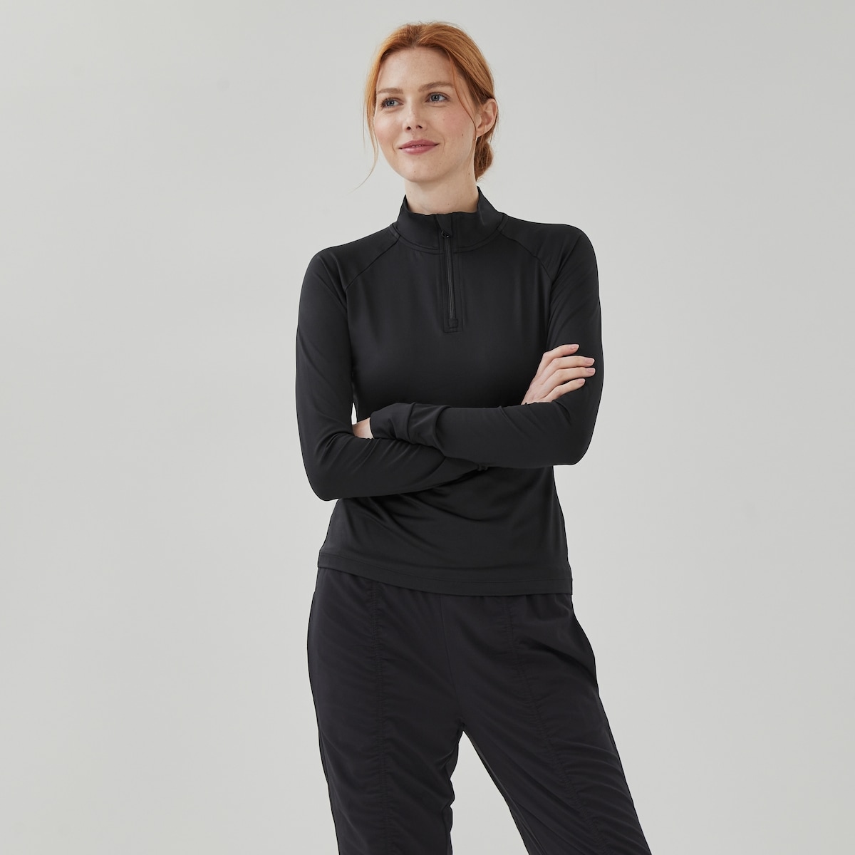 Active Quarter-Zip Long Sleeve - Black
