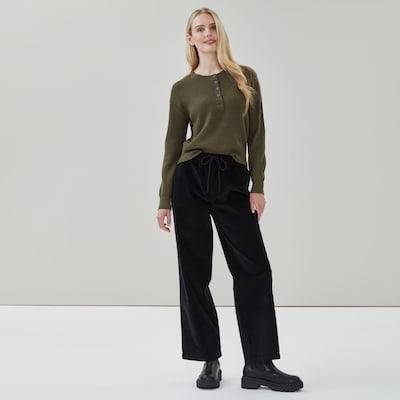 Corduroy Wide Leg Pant - JF Black