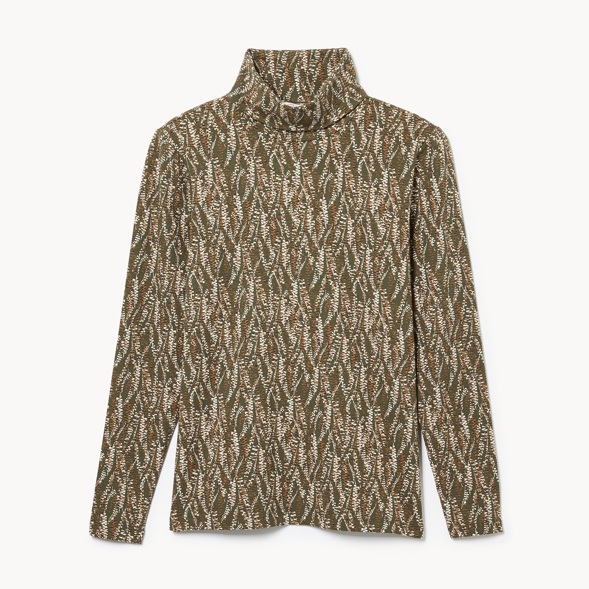 Printed Turtleneck in Dark Olive from Joe Fresh