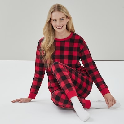 Buffalo Plaid Sleep Set - Dark Red