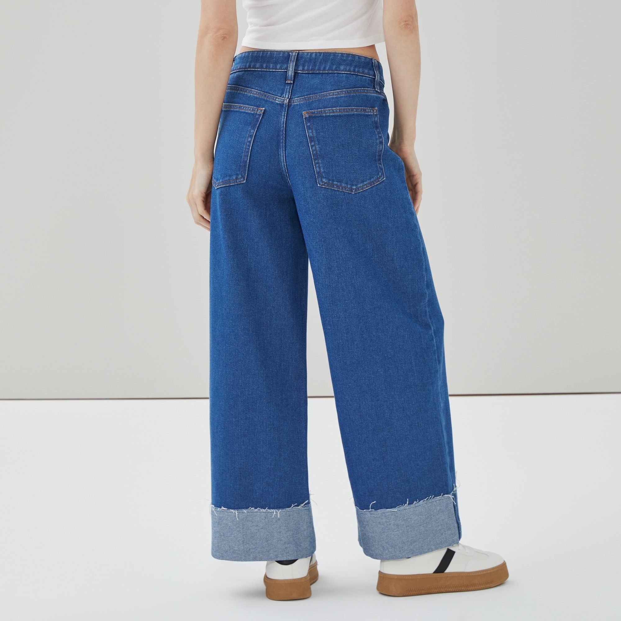 Jean Tendance Jean Ã©tÃ© Femme Jean à Revers à Jambe Large