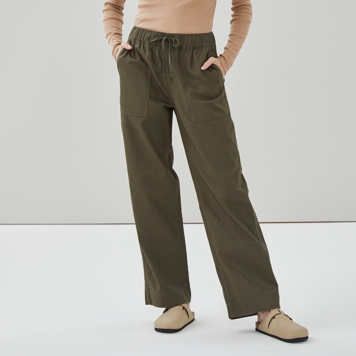 Pantalon utilitaire - Olive Fonc