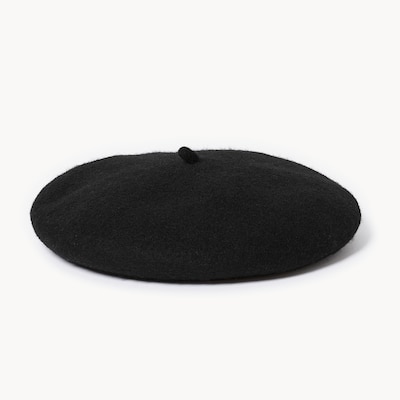 Béret en laine mélangée - Noir JF