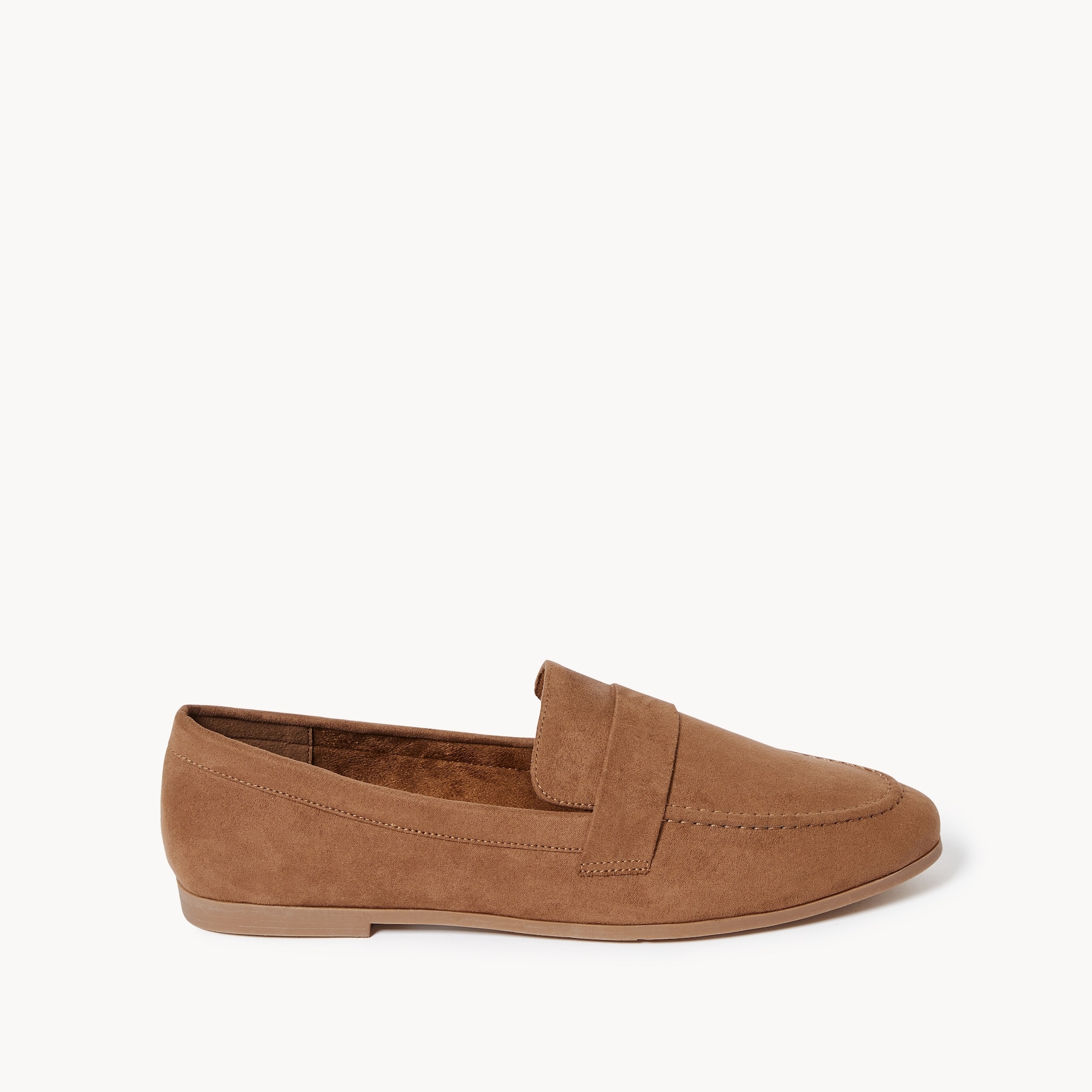 Faux Suede Loafers in Light Brown from Joe Fresh