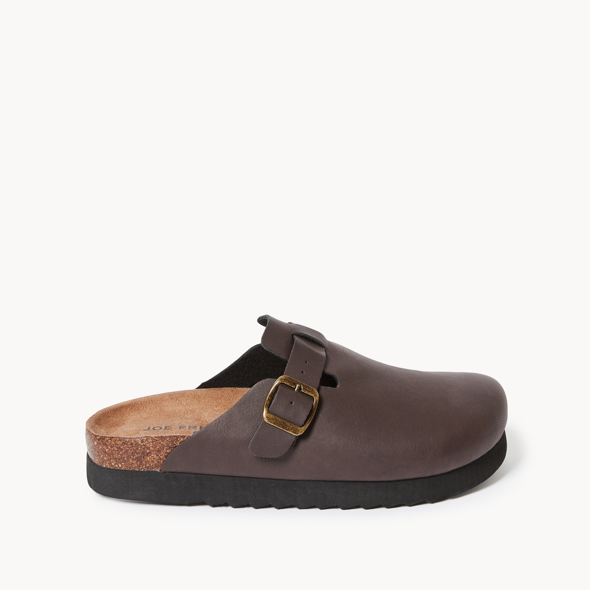 Platform Mules in Dark Brown from Joe Fresh