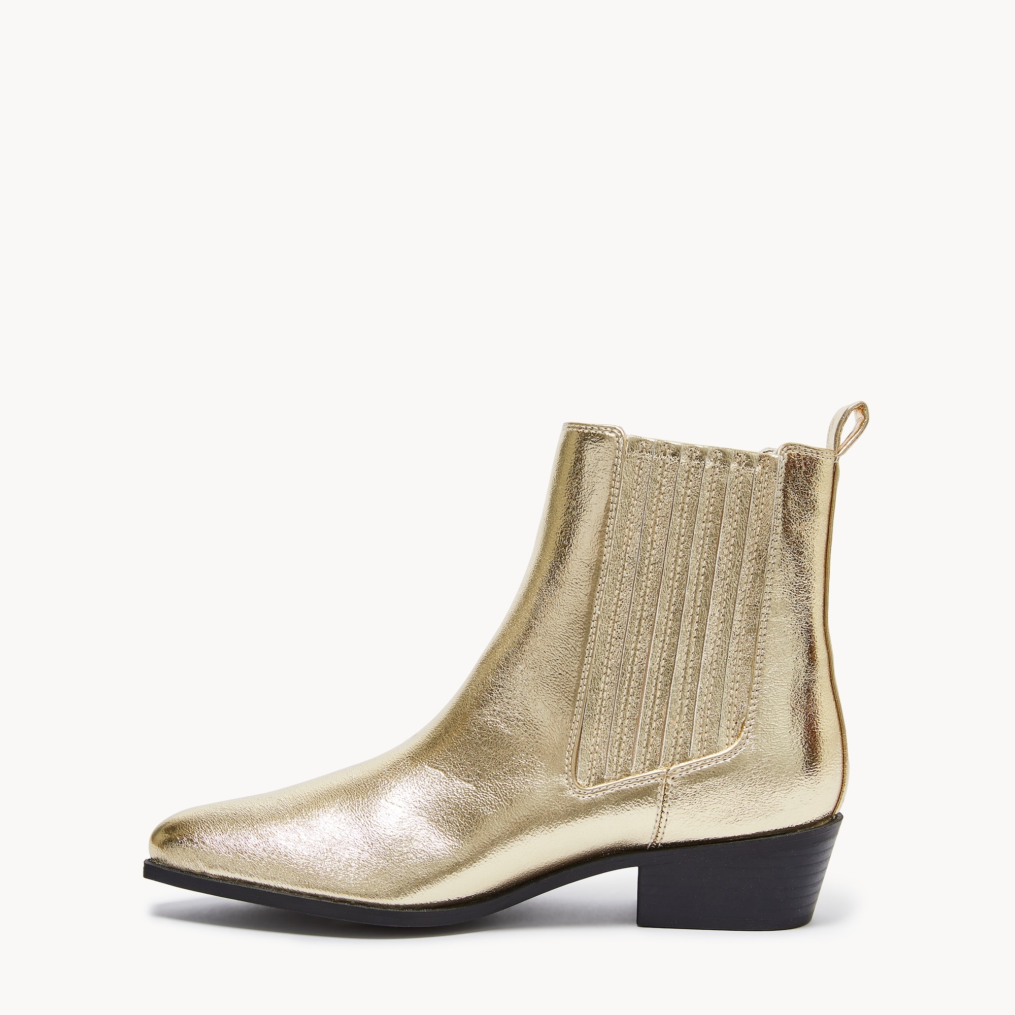 Western Ankle Boots in Gold from Joe Fresh