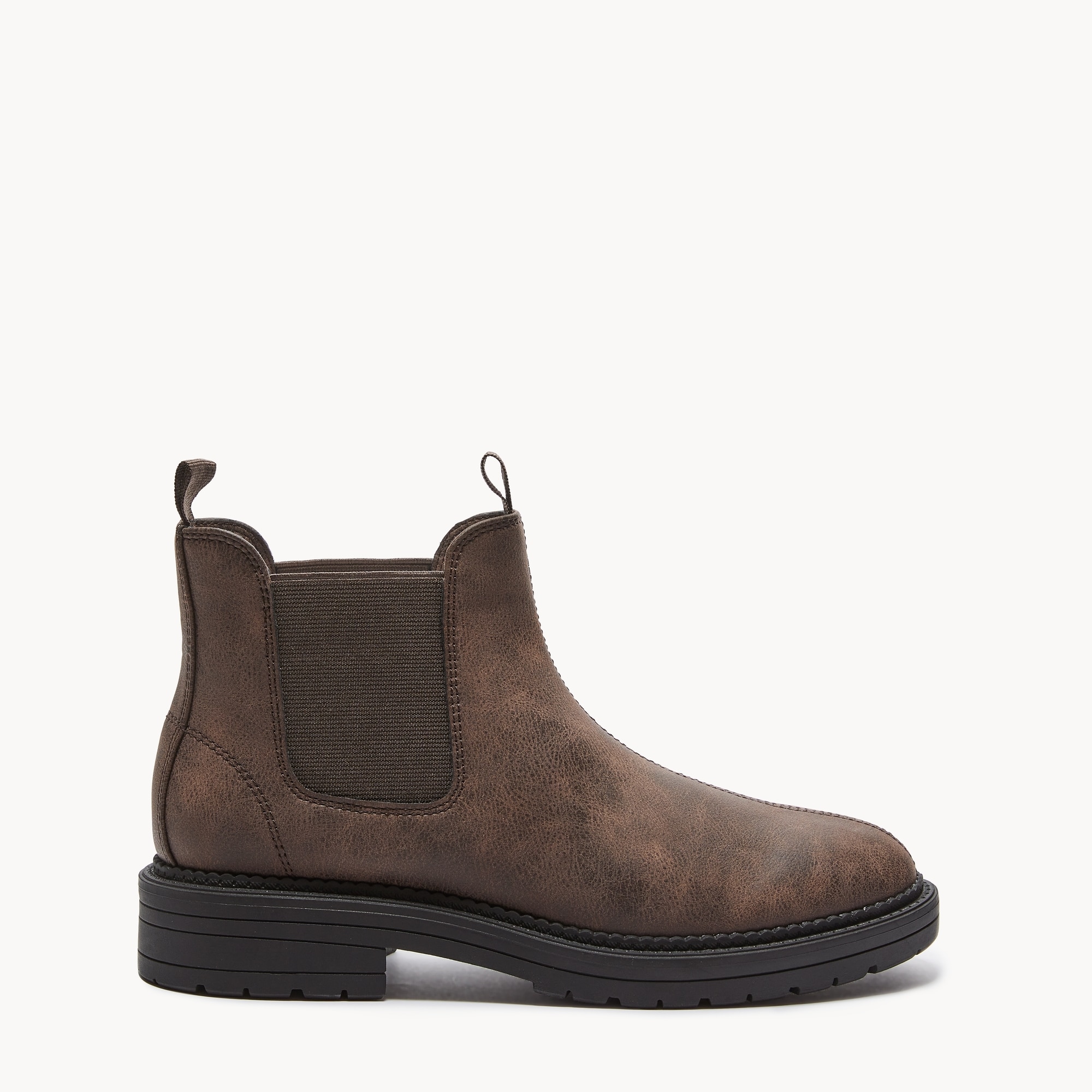 Chelsea Lug Boots in Dark Brown from Joe Fresh
