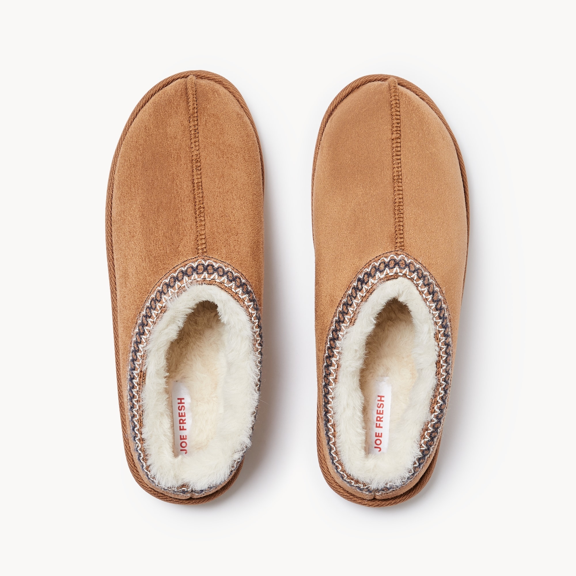 Cozy Flat Mules in Light Brown from Joe Fresh