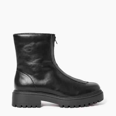 Bottes habillées à fermeture éclair sur l’avant - Noir