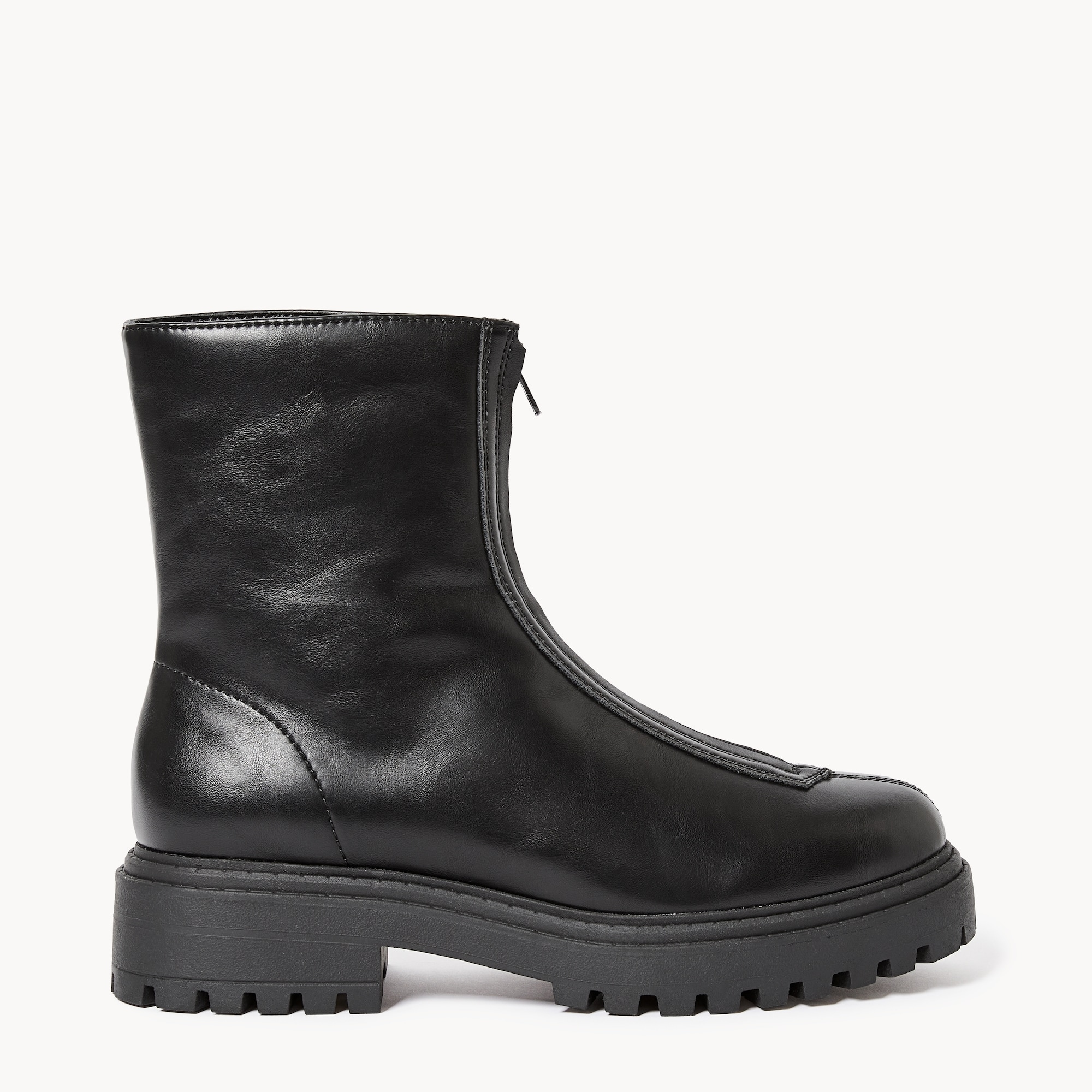 Front-Zip Dress Boots in Black from Joe Fresh
