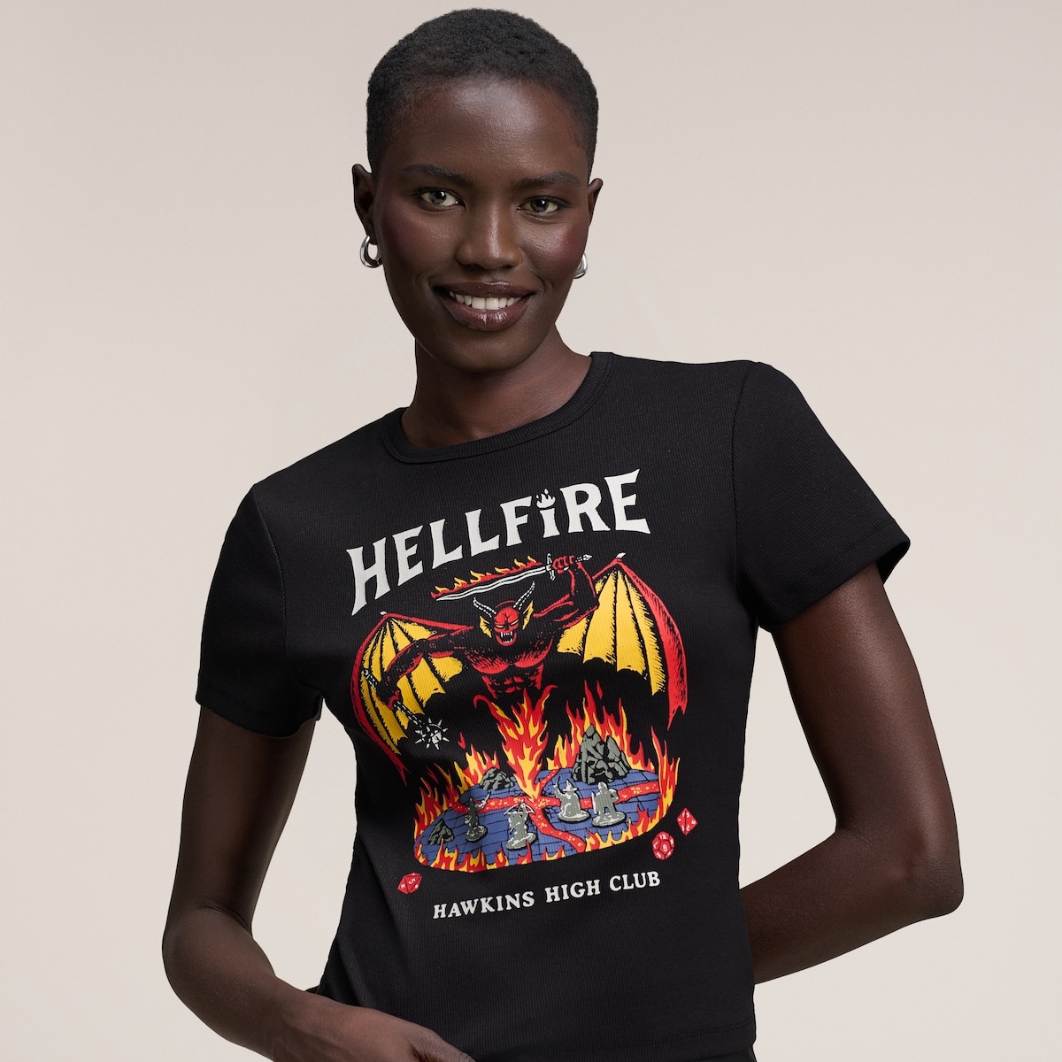 Stranger Things Baby Tee - Black