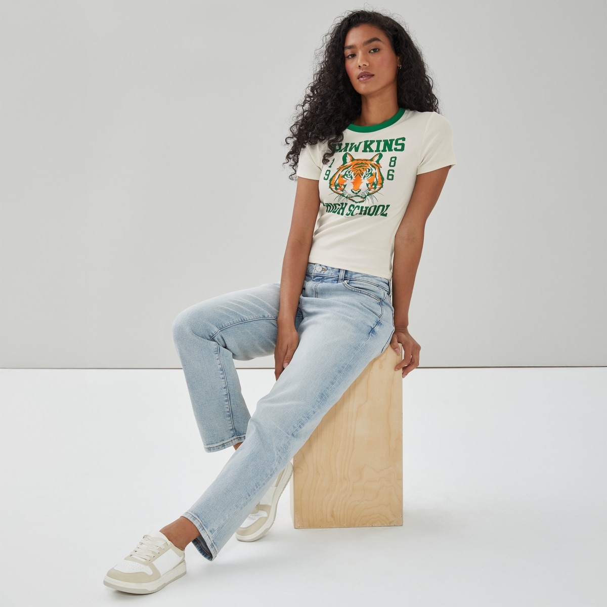 Stranger Things Baby Tee - Off White