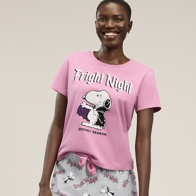 Peanuts Snoopy Sleep T-Shirt - Mauve
