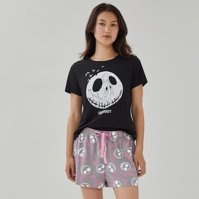 Nightmare Before Christmas Sleep Short - Black