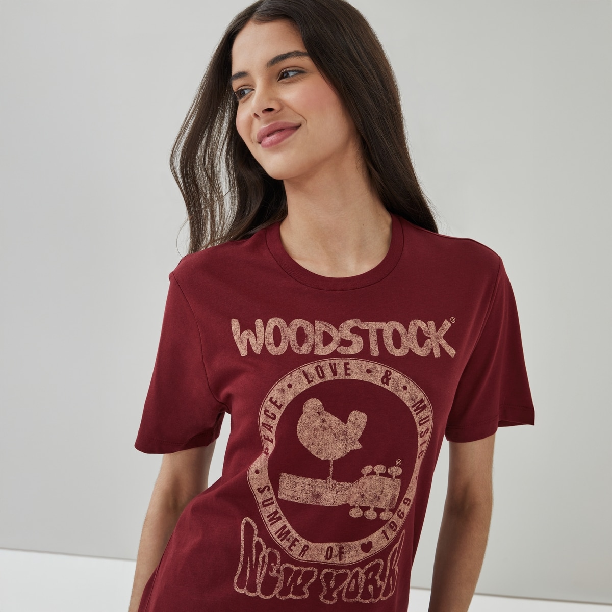 T-shirt dcontract imprim Woodstock
