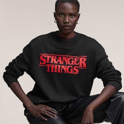 Adult Stranger Things Sweatshirt - Black