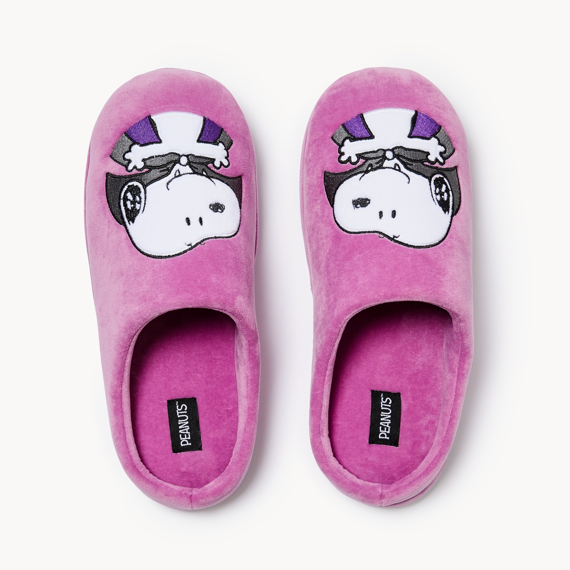 Peanuts Snoopy Slippers in Mauve from Joe Fresh