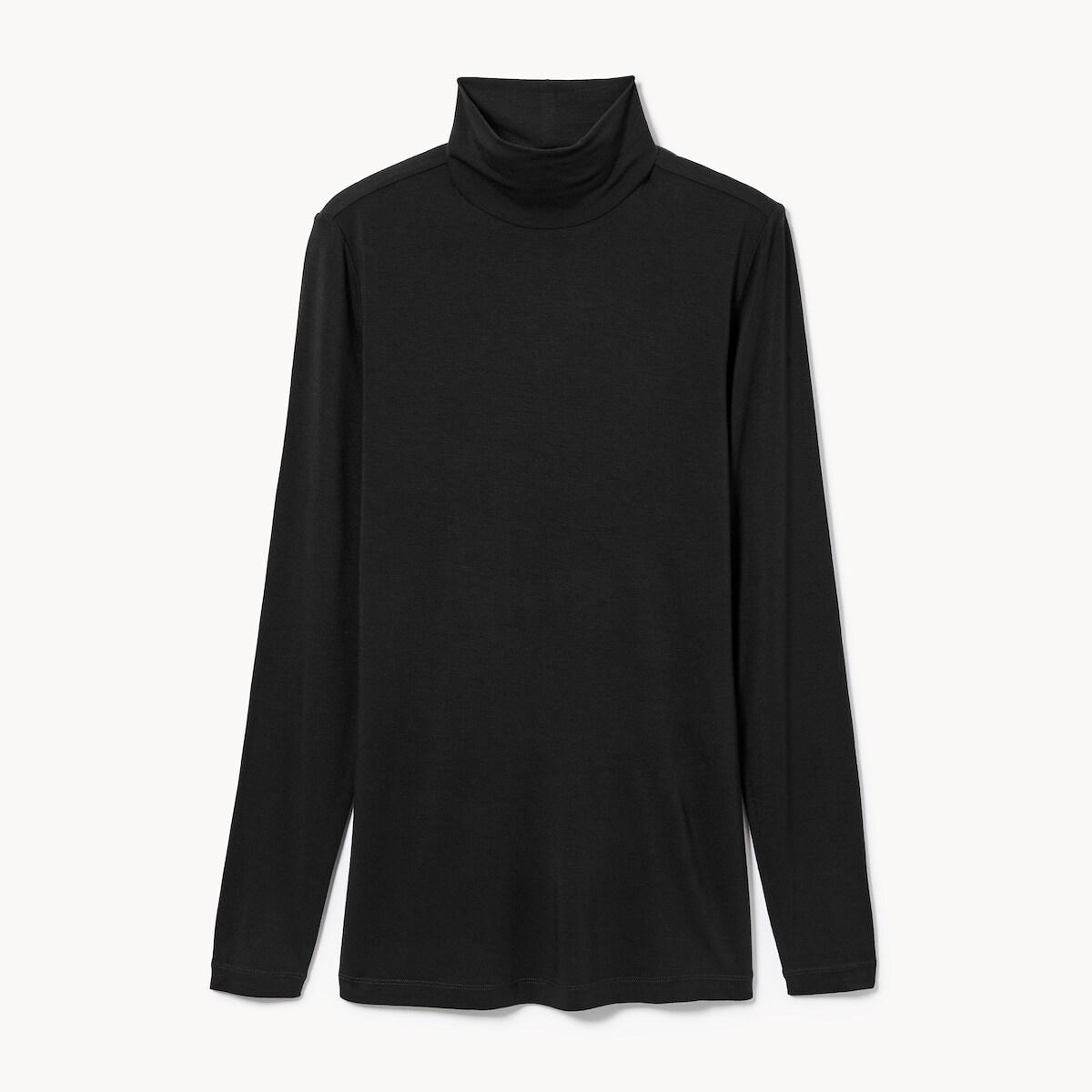 Mock Neck Long Sleeve Heat Active Top - Black
