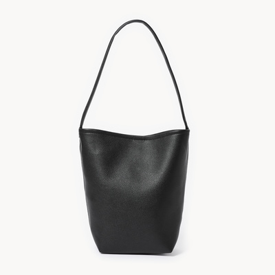 Sac seau en grain maroquiné - Noir