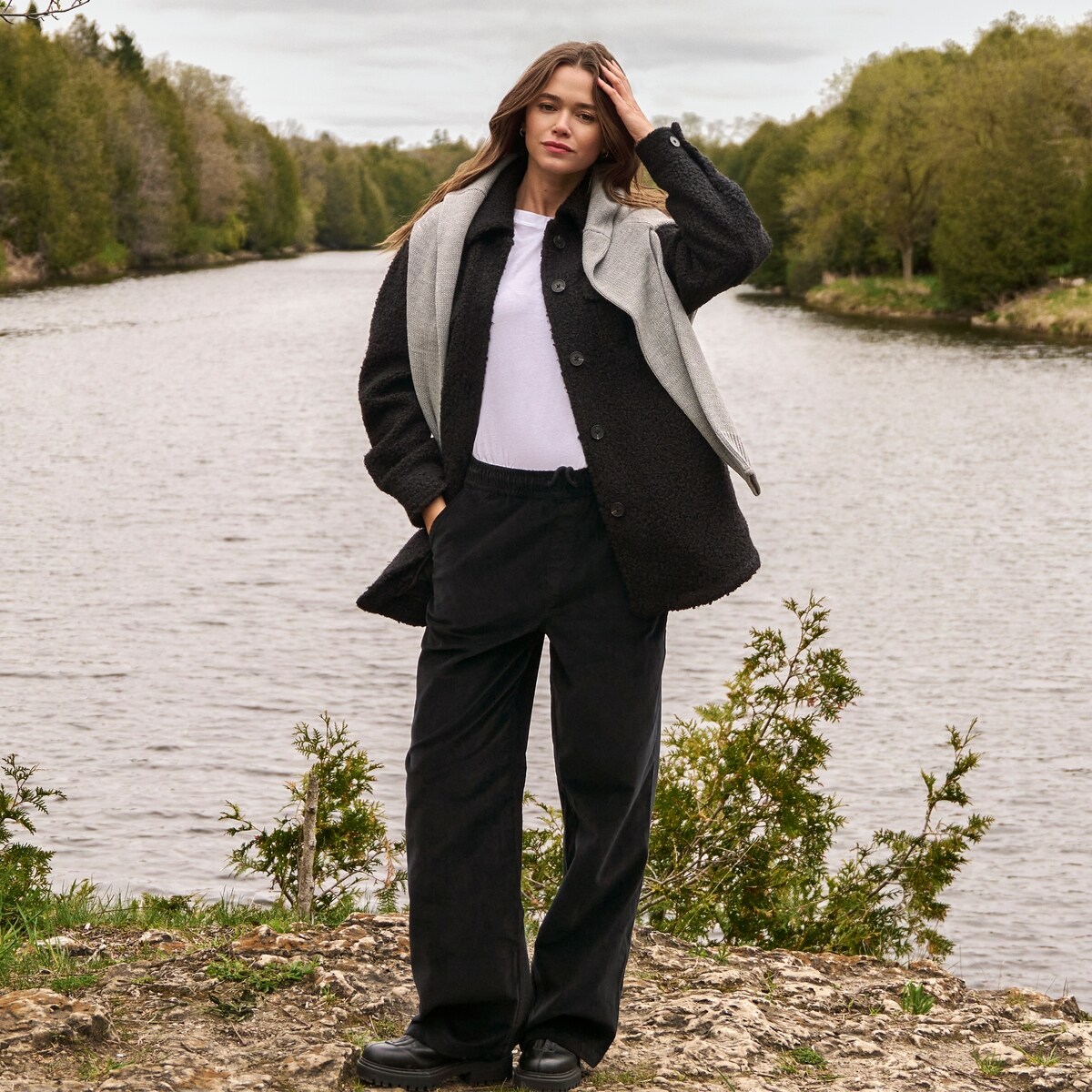 Veste chemise en laine