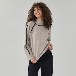  Chandail contrastant à col haut NVLT 1 ea, 34,99 $/1ch