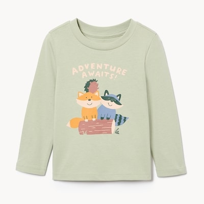 Baby Boys' Graphic Long Sleeve Top - Pastel Green