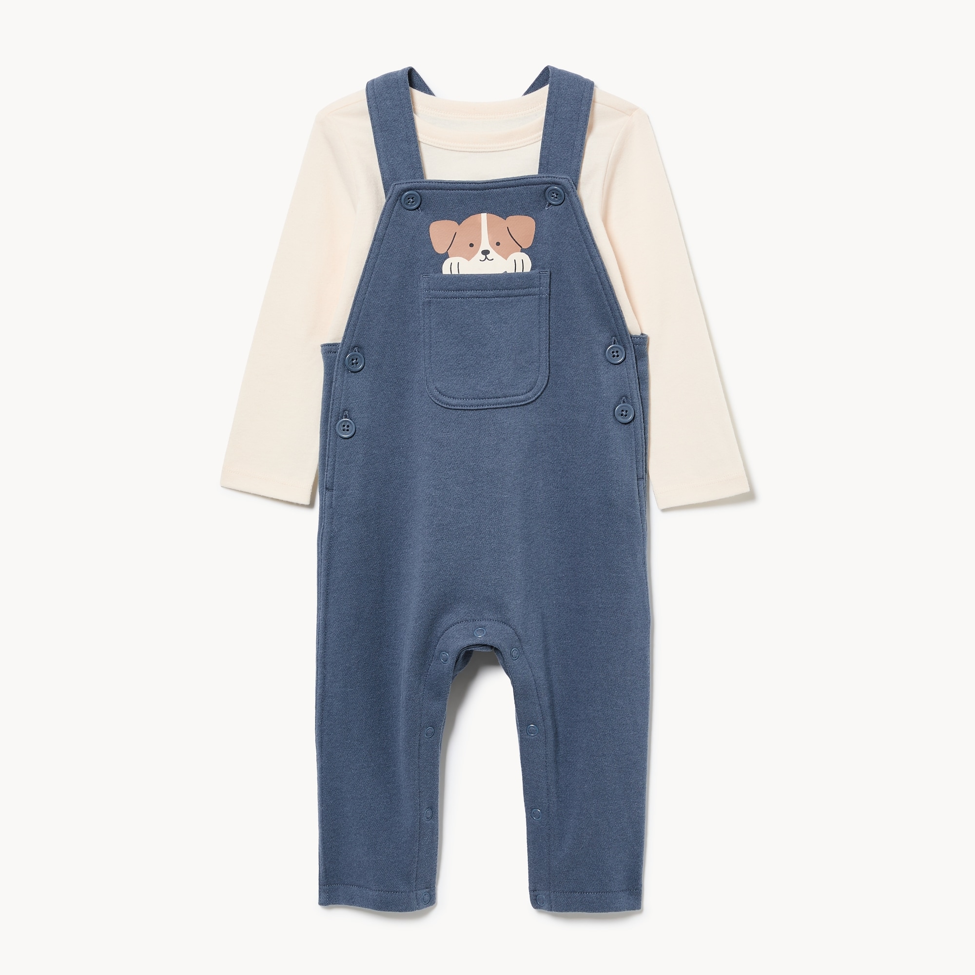 Baby Boys' Fleece Overall Set