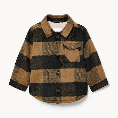 Baby Boys' Buffalo Plaid Jacket - Brown
