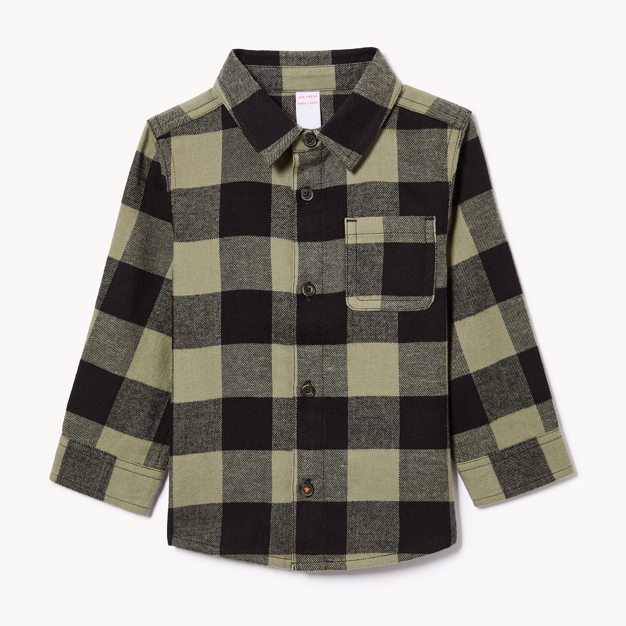 Chemise boutonnée à carreaux pour bébés garçons