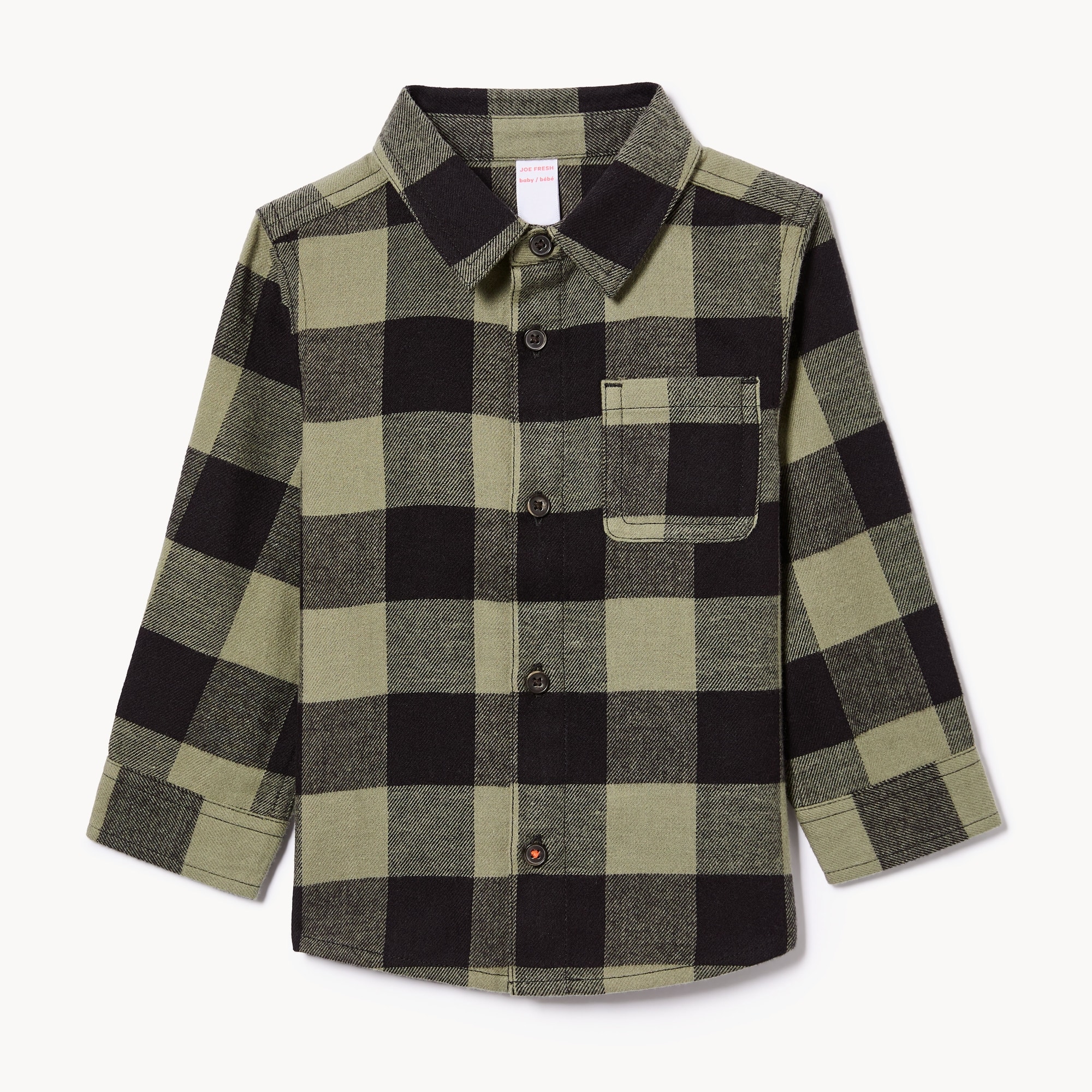 Chemise boutonnée à carreaux pour bébés garçons
